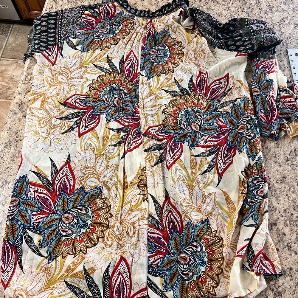 NWOT Umgee Boho Floral Patchwork dress Multicolor - Picture 5 of 7